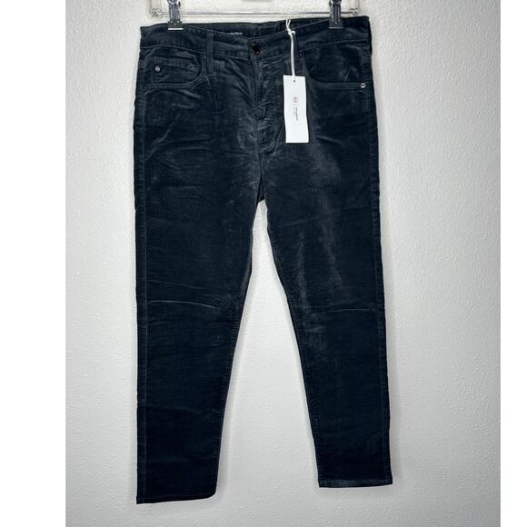 NWT AG Adriano The Farrah Steel Gray High Waist Skinny Velvet Jeans - Picture 1 of 16